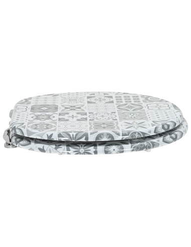 Sedile del WC Grigio 44 x 38 cm Pannello MDF