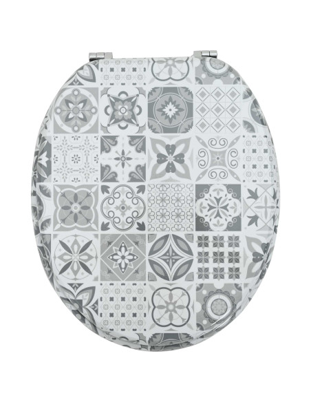 Sedile del WC Grigio 44 x 38 cm Pannello MDF