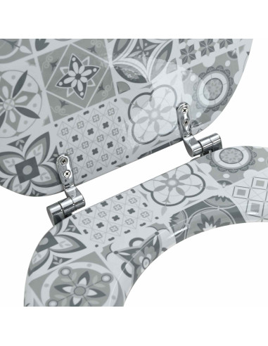 Sedile del WC Grigio 44 x 38 cm Pannello MDF