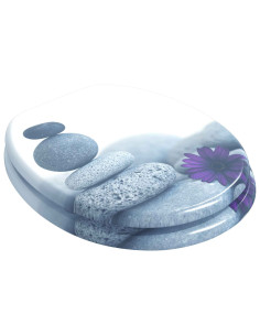 Sedile del WC Grigio 44 x 38 cm Pannello MDF 2