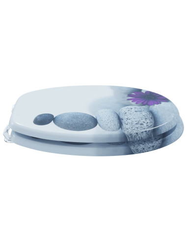 Sedile del WC Grigio 44 x 38 cm Pannello MDF