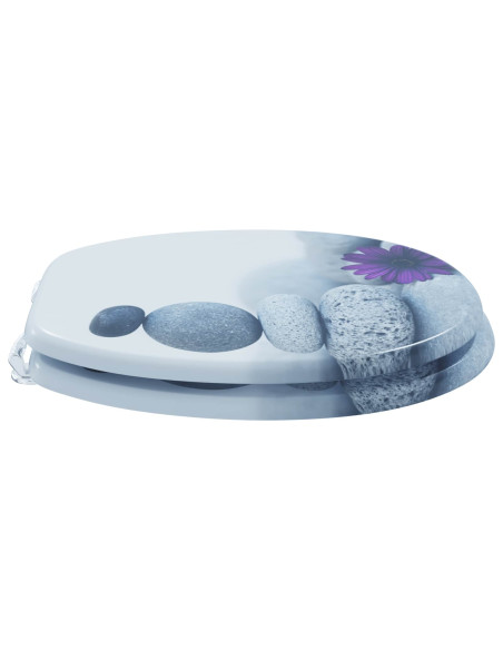 Sedile del WC Grigio 44 x 38 cm Pannello MDF