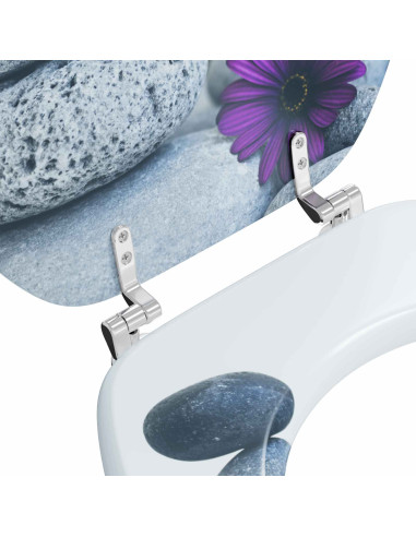 Sedile del WC Grigio 44 x 38 cm Pannello MDF