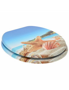 Sedile del WC Blu Chiaro 44 x 38 cm Pannello MDF 2