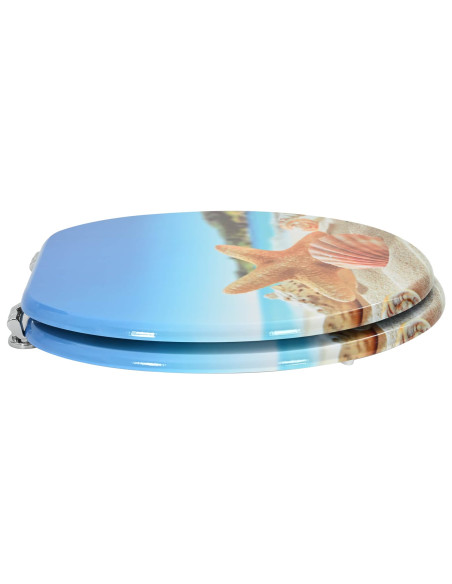 Sedile del WC Blu Chiaro 44 x 38 cm Pannello MDF