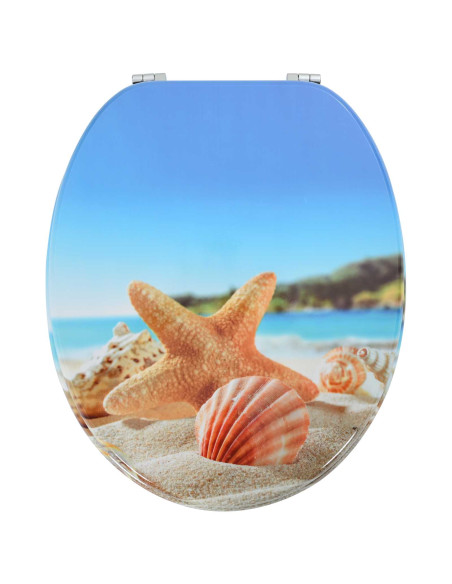 Sedile del WC Blu Chiaro 44 x 38 cm Pannello MDF