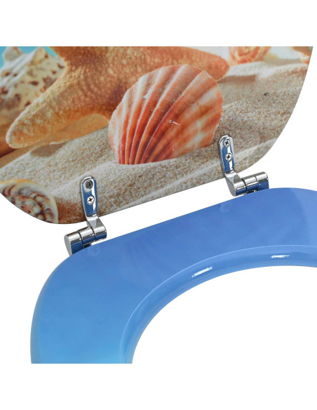 Sedile del WC Blu Chiaro 44 x 38 cm Pannello MDF