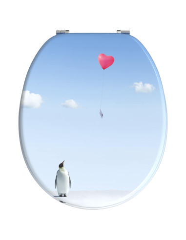 Sedile del WC Blu 44 x 38 cm Pannello MDF