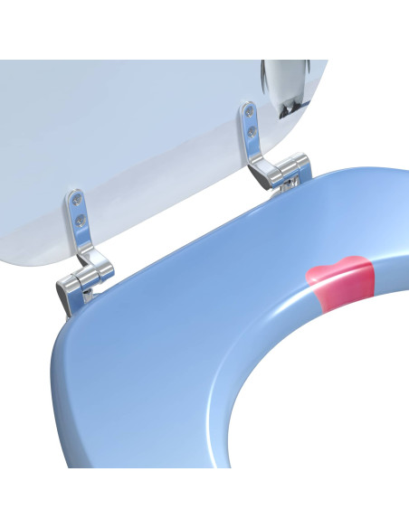 Sedile del WC Blu 44 x 38 cm Pannello MDF