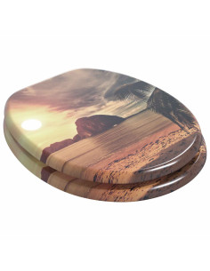 Sedile del WC Arancione 44 x 38 cm Pannello MDF 2