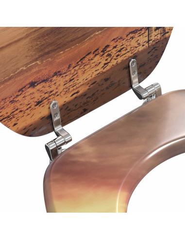 Sedile del WC Arancione 44 x 38 cm Pannello MDF