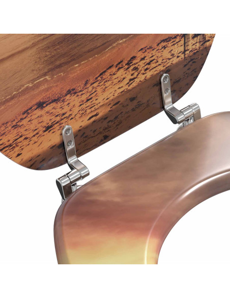 Sedile del WC Arancione 44 x 38 cm Pannello MDF