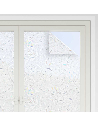 Film per Finestra Statico Motivo Fiori 90 x 500 cm PVC