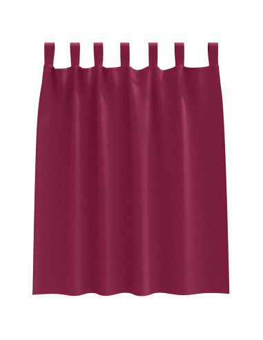 Tende Blackout con Anelli 2 pcs Rosso Vino 140 x 140 cm