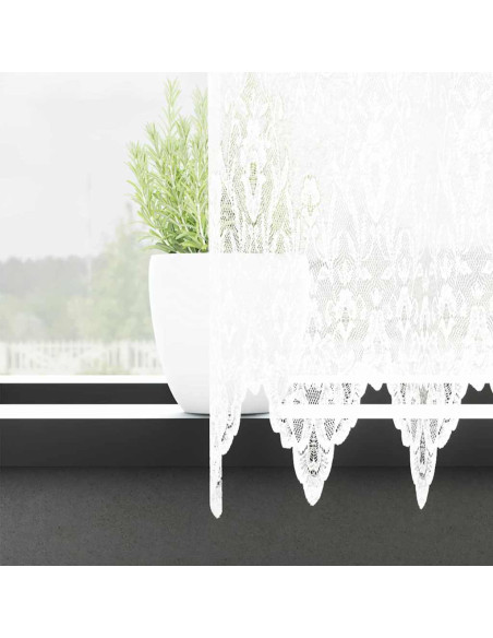 Tenda in Pizzo con tende Bianco 900 x 240 cm Poliestere