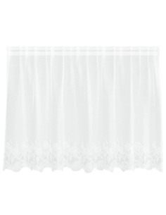 Tenda in Pizzo con tende Bianco 200 x 120 cm Poliestere 2