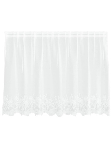 Tenda in Pizzo con tende Bianco 200 x 120 cm Poliestere