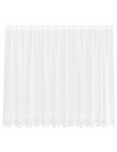 Tenda in Pizzo con tende Bianco 300 x 140 cm Poliestere 2