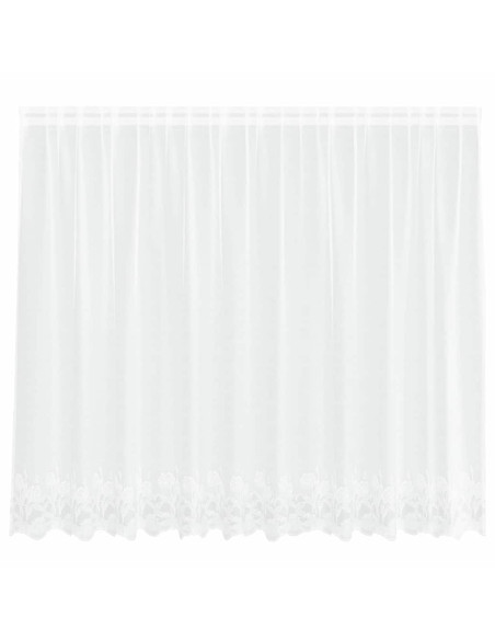 Tenda in Pizzo con tende Bianco 300 x 140 cm Poliestere