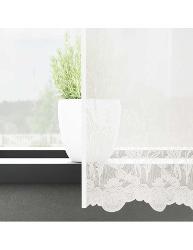 Tenda in Pizzo con tende Bianco 600 x 100 cm Poliestere