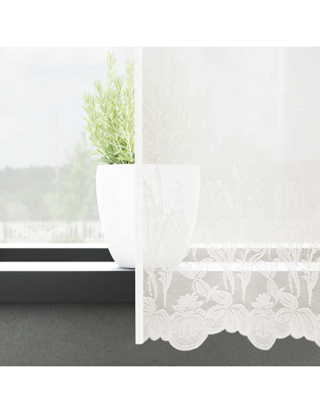 Tenda in Pizzo con tende Bianco 1200 x 280 cm Poliestere