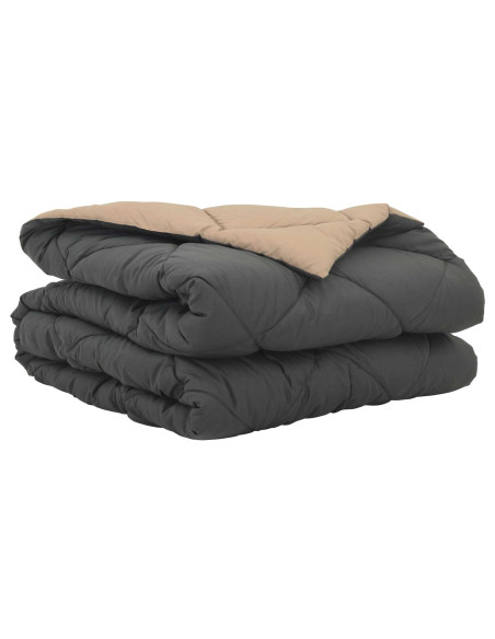 Duvet Estivo Antracite e Talpa 220 x 135 cm Microfibra