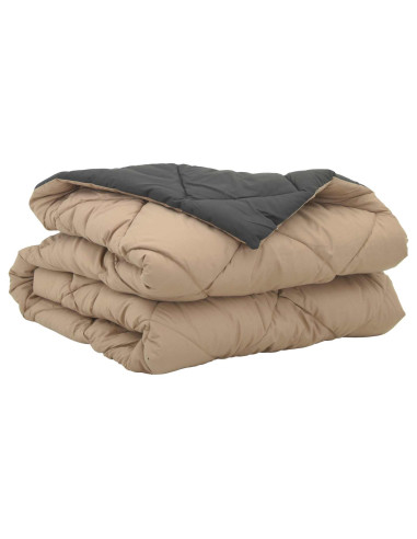Duvet Estivo Antracite e Talpa 220 x 140 cm Microfibra