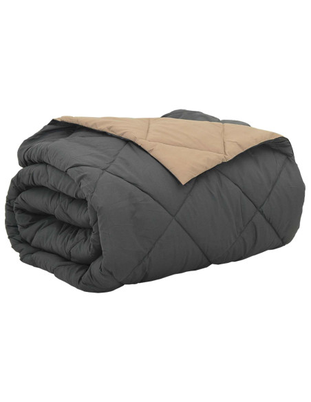Duvet Estivo Antracite e Talpa 220 x 260 cm Microfibra