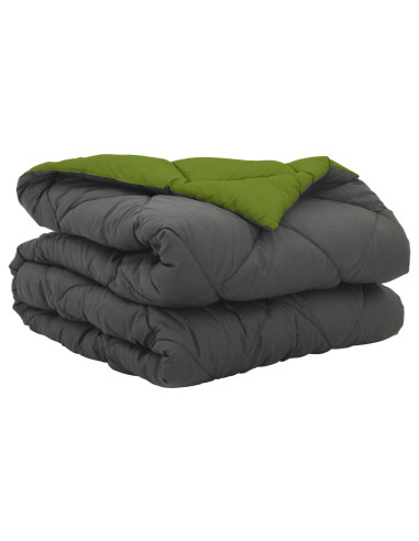 Duvet Estivo Verde e Antracite 200 x 155 cm Microfibra