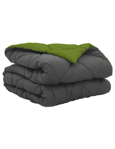 Duvet Estivo Verde e Antracite 200 x 155 cm Microfibra