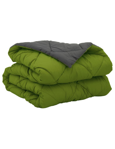 Duvet Estivo Verde e Antracite 200 x 155 cm Microfibra