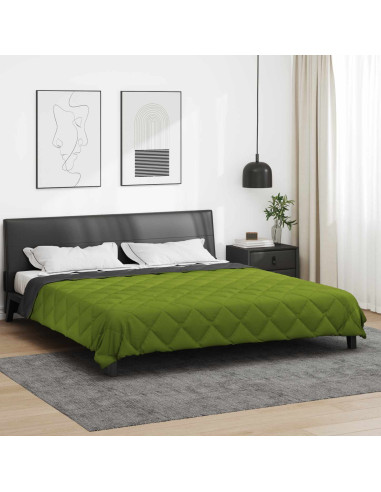 Duvet Estivo Verde e Antracite 220 x 260 cm Microfibra