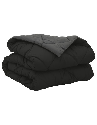 Duvet Estivo Nero e antracite 200 x 140 cm Microfibra