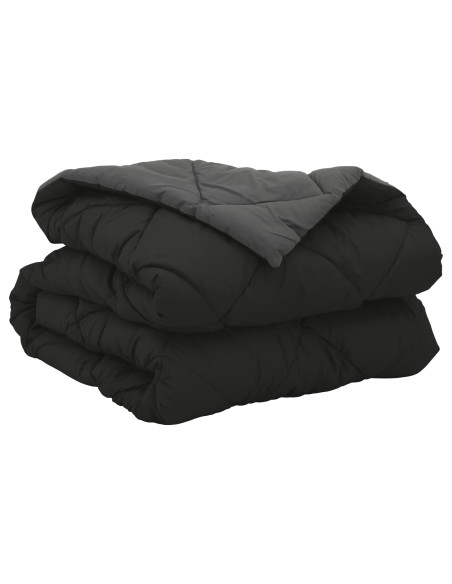Duvet Estivo Nero e antracite 220 x 135 cm Microfibra