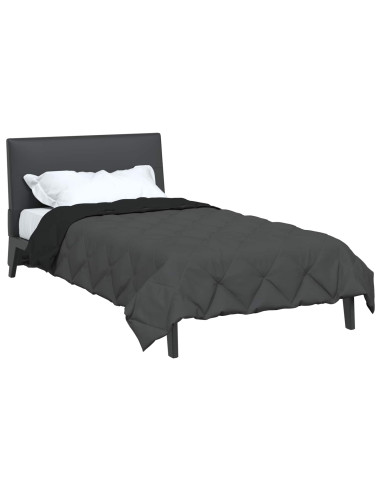 Duvet Estivo Nero e antracite 220 x 140 cm Microfibra