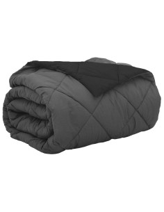 Duvet Estivo Nero e antracite 220 x 240 cm Microfibra 2
