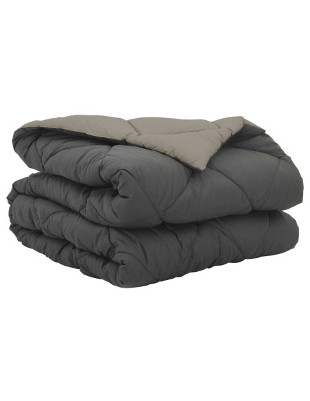 Duvet Estivo Grigio chiaro e Antracite 200 x 140 cm Microfibra