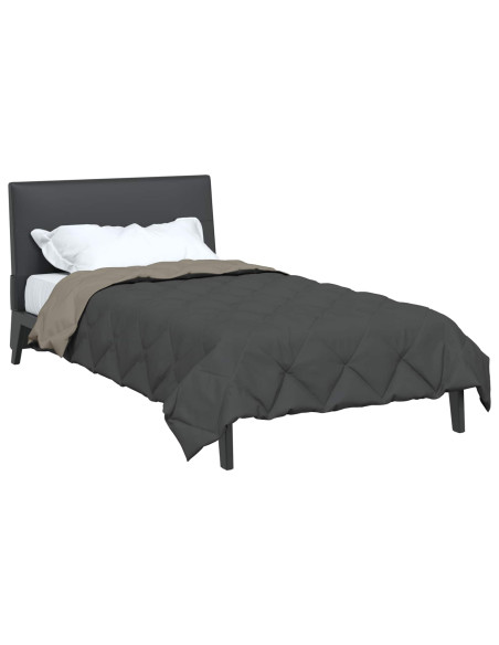 Duvet Estivo Grigio chiaro e Antracite 200 x 140 cm Microfibra