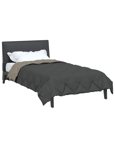 Duvet Estivo Grigio chiaro e Antracite 200 x 155 cm Microfibra