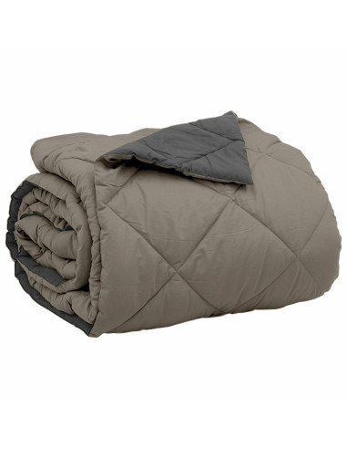 Duvet Estivo Grigio chiaro e Antracite 240 x 200 cm Microfibra