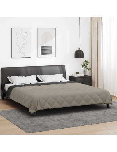 Duvet Estivo Grigio chiaro e Antracite 220 x 240 cm Microfibra