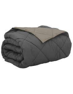 Duvet Estivo Grigio chiaro e Antracite 240 x 260 cm Microfibra 2