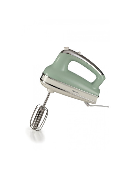 Ariete 1548 Sbattitore Vintage, 450W, 5 velocità, Funzione turbo, 2 fruste, Verde