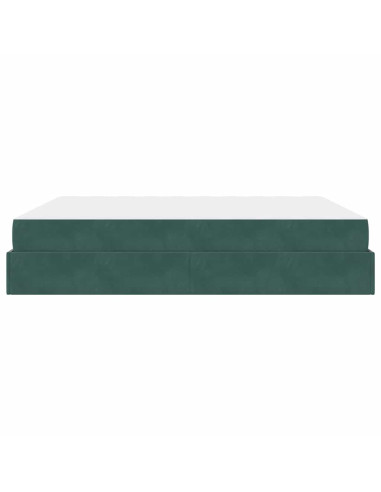 Struttura letto con materasso con materasso 2 pcs Verde Velluto