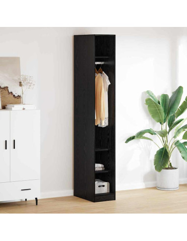 Guardaroba Rovere Nero 50 x 30 x 200 cm Legno multistrato