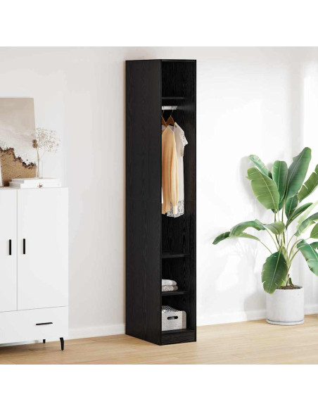 Guardaroba Rovere Nero 50 x 30 x 200 cm Legno multistrato
