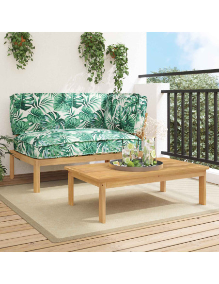 Set di divani 2 pcs Motivo Foglia Legno di Acacia Massello