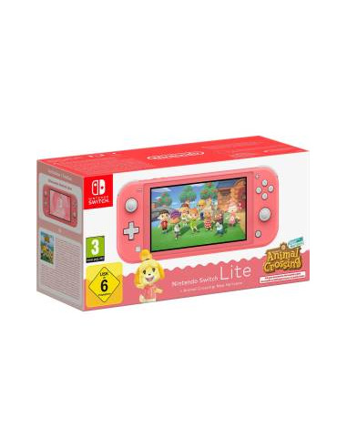 Switch lite Console Animal Crossing Coral