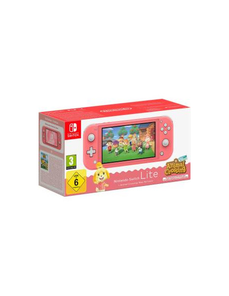 Switch lite Console Animal Crossing Coral