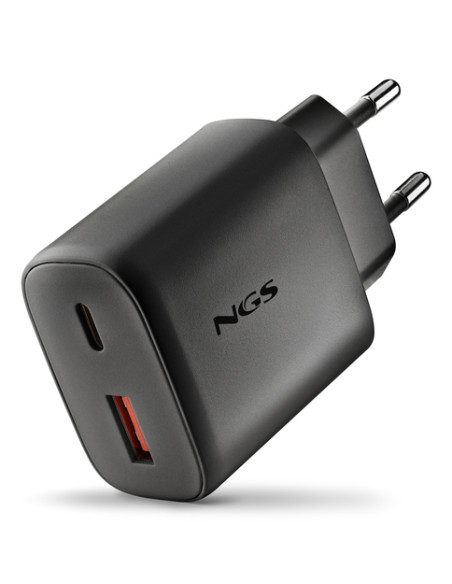 NGS ERA 45W BLACK Caricabatterie da Parete 45W USB/USB-C